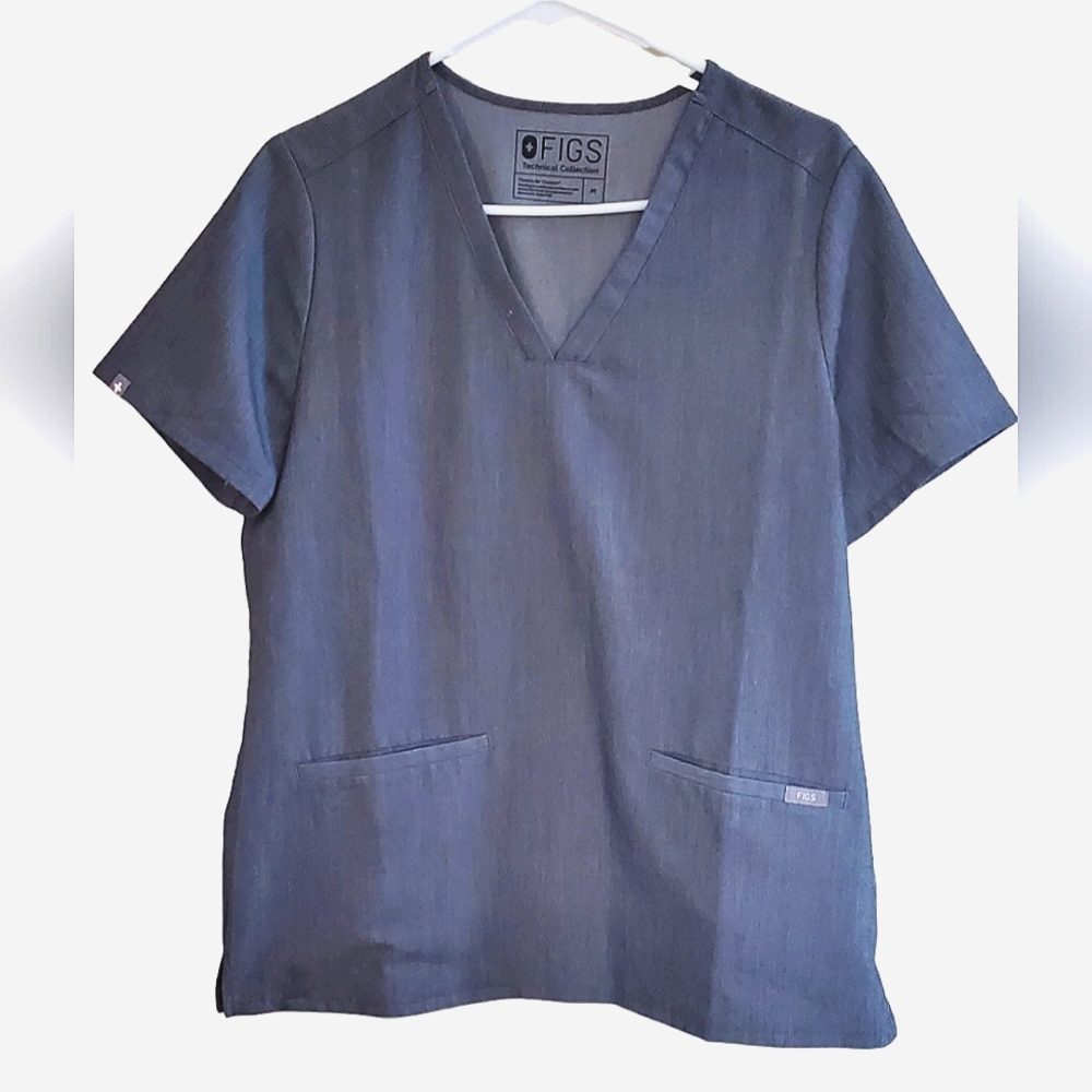 Figs scrub top - Heather gray/Graphite‎ Size Medium